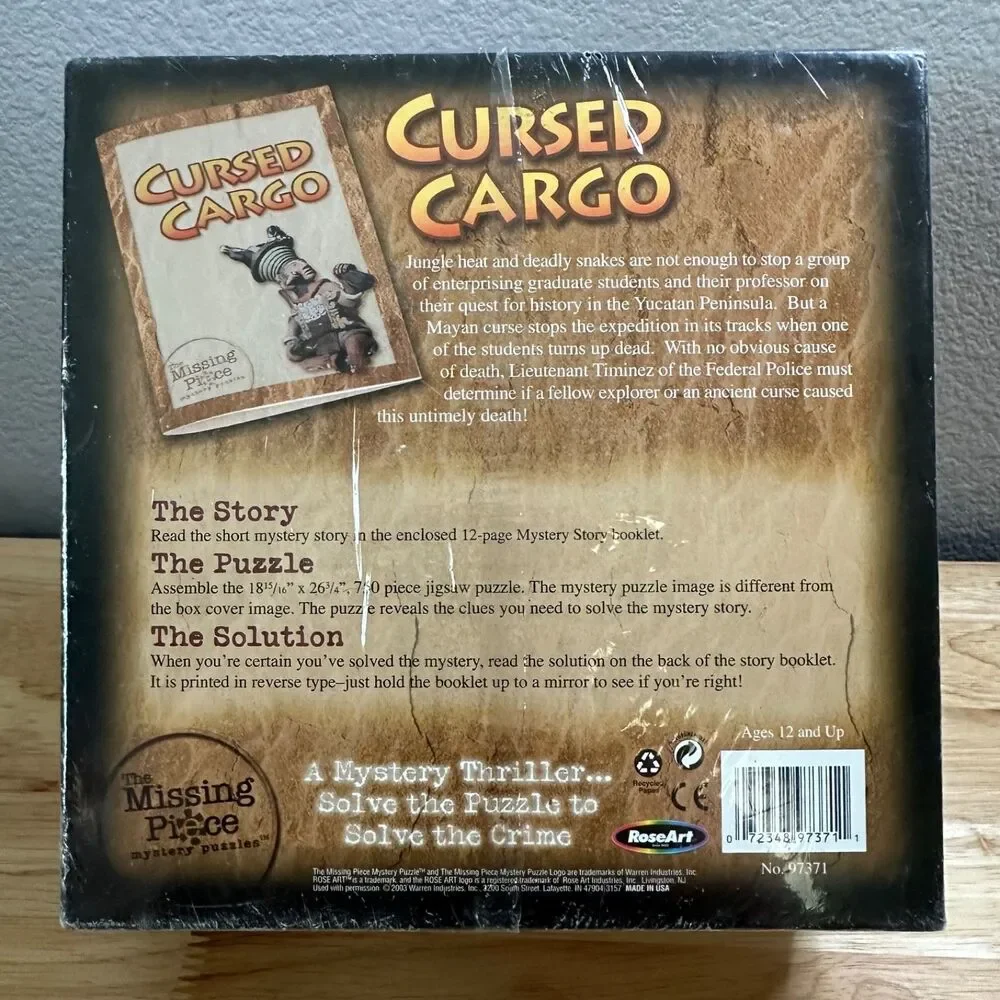 NEW CURSED CARGO Mystery Thriller 750 Jigsaw Puzzle NEW SEALED